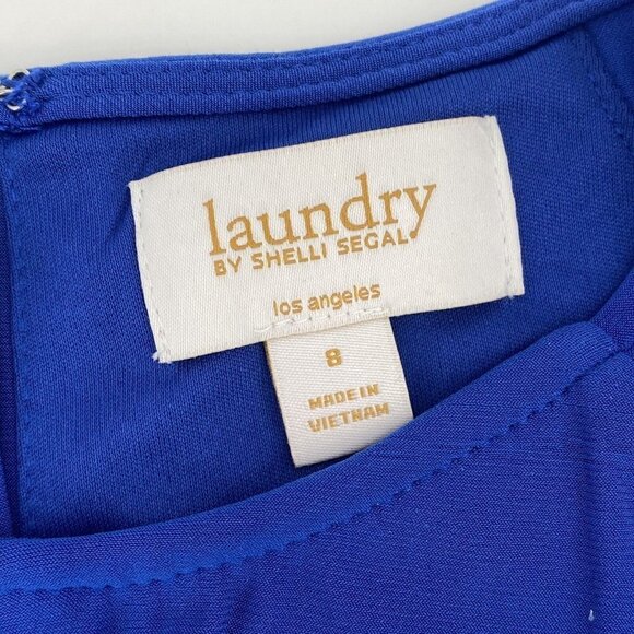 Laundry by Shelli Segal Women’s Size 8 Cobalt Blue Tie Front Jumpsuit Cocktail - Picture 5 of 14